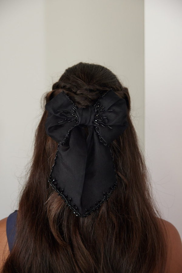 Mimi Beaded Silk Bow 10