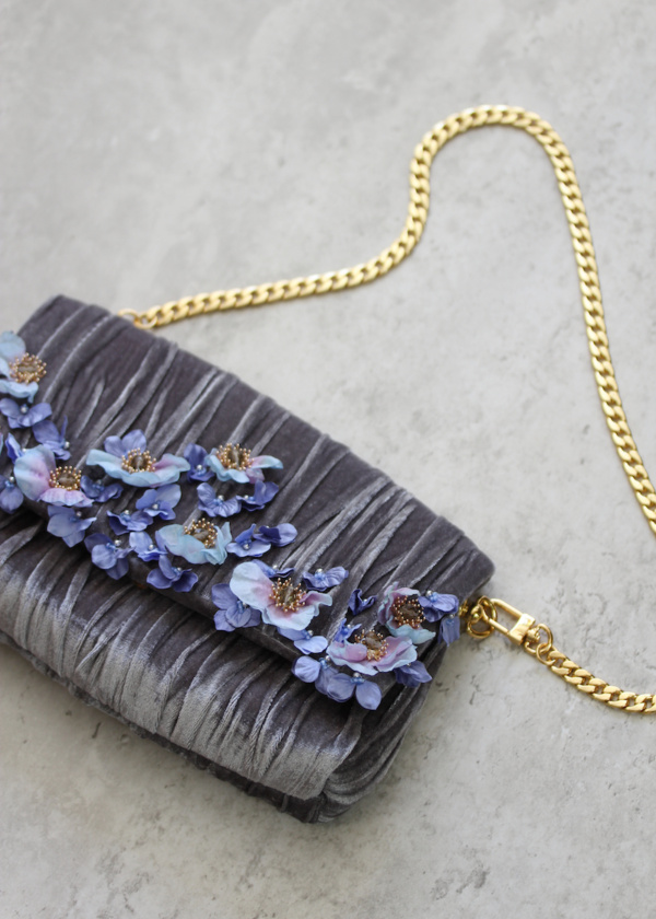 Mirella Velvet Clutch Purse 1