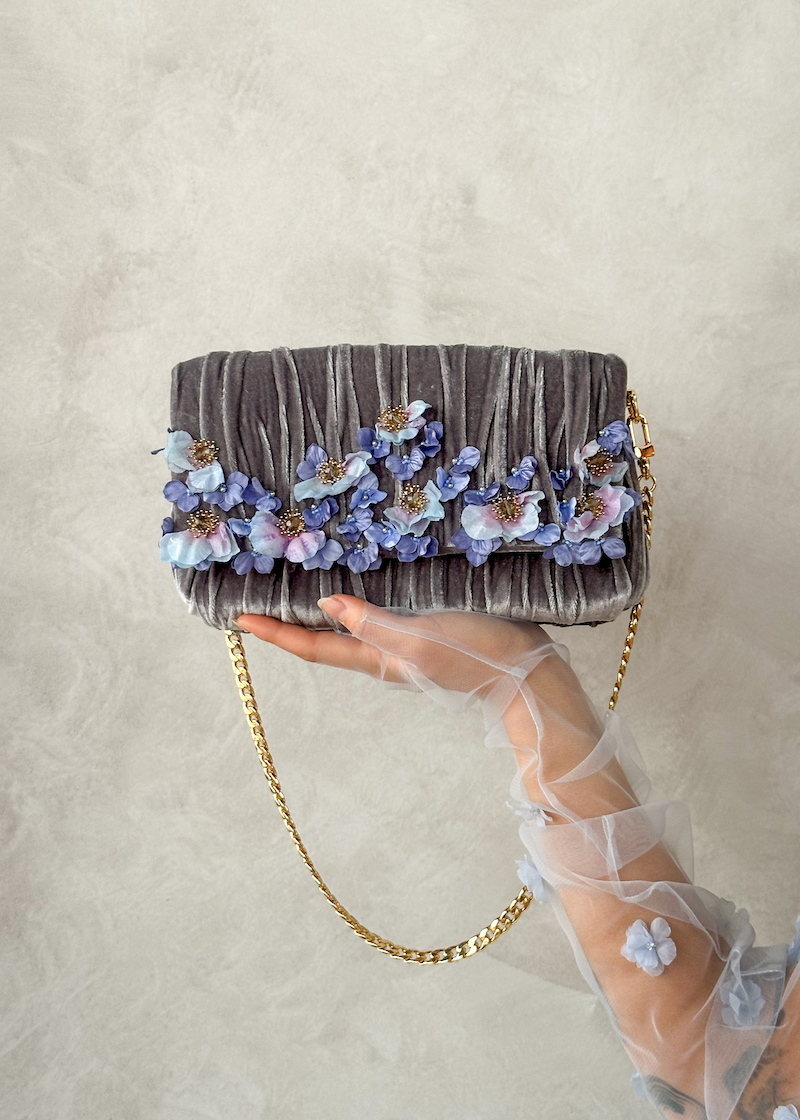 Mirella Velvet Clutch Purse 2