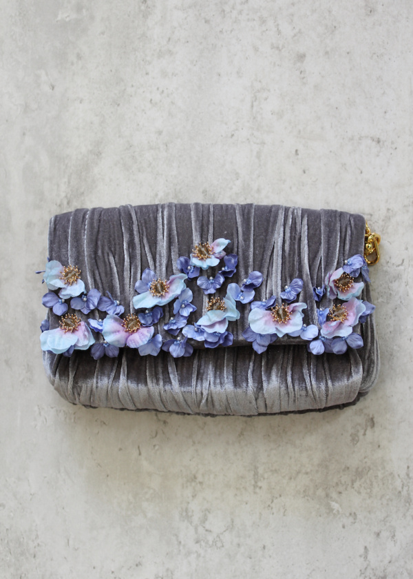 Mirella Velvet Clutch Purse 3