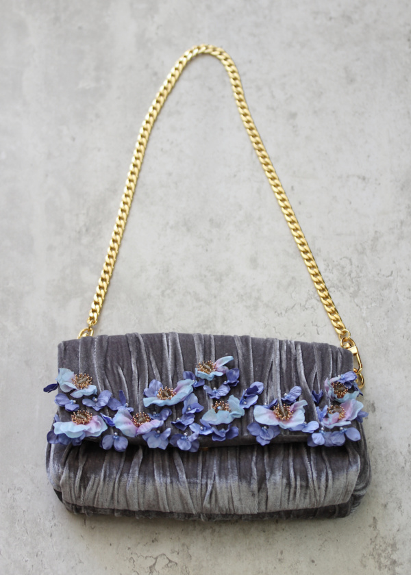 Mirella Velvet Clutch Purse 4