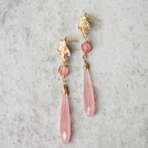 Piccolo Pink Quartz Earrings 1
