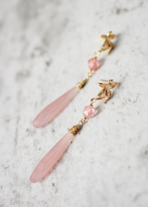 Piccolo Pink Quartz Earrings 2