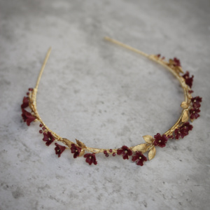 Romeo Maroon Floral Headband 1