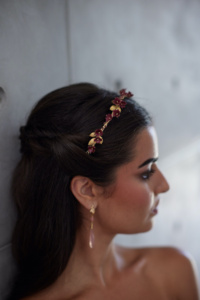 Romeo Maroon Floral Headband 4