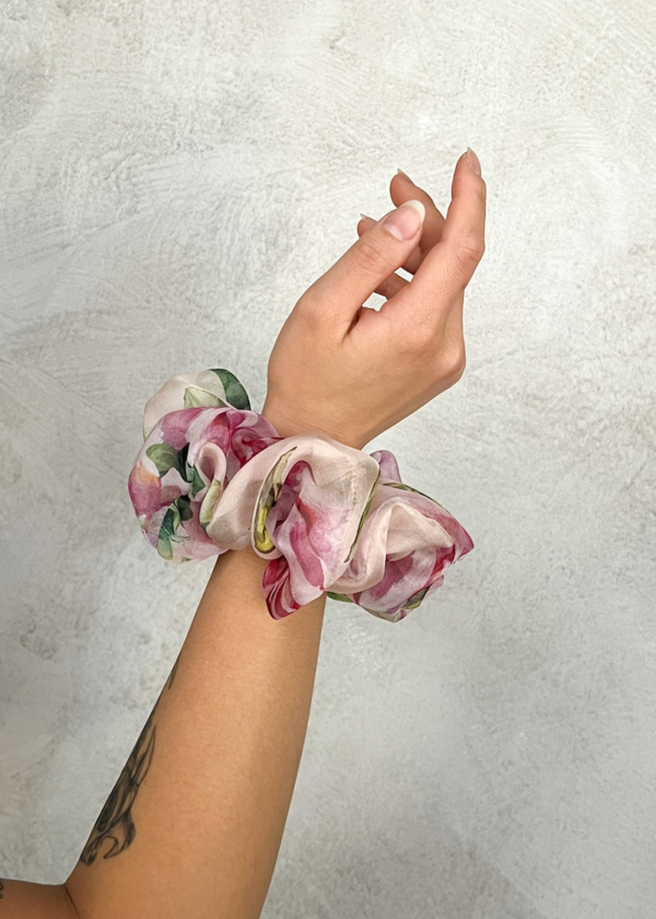 Rossini Silk Chiffon Scrunchie 1