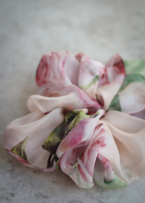 Rossini Silk Chiffon Scrunchie 2