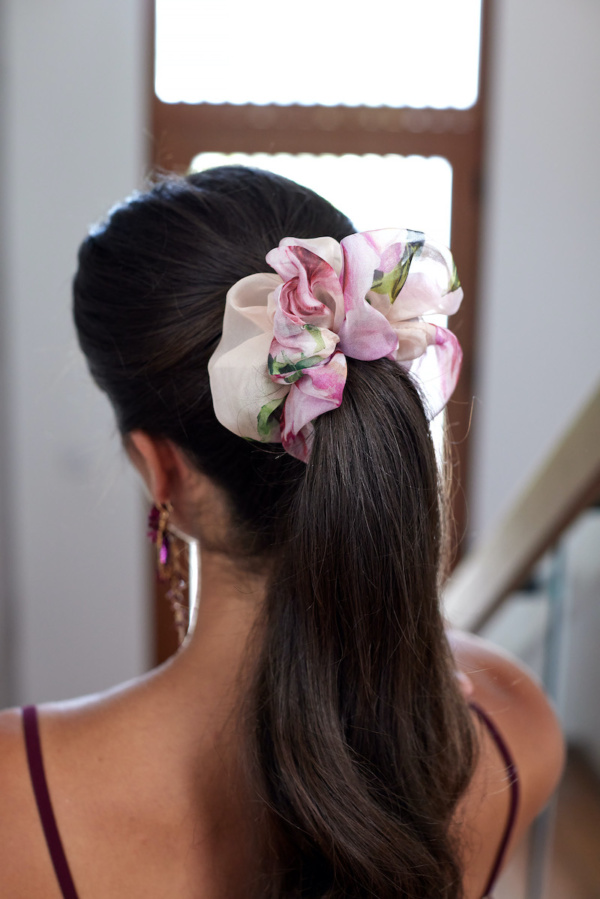 Rossini Silk Chiffon Scrunchie 3