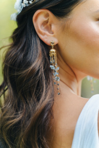Sapphira Blue Bridal Earrings 1