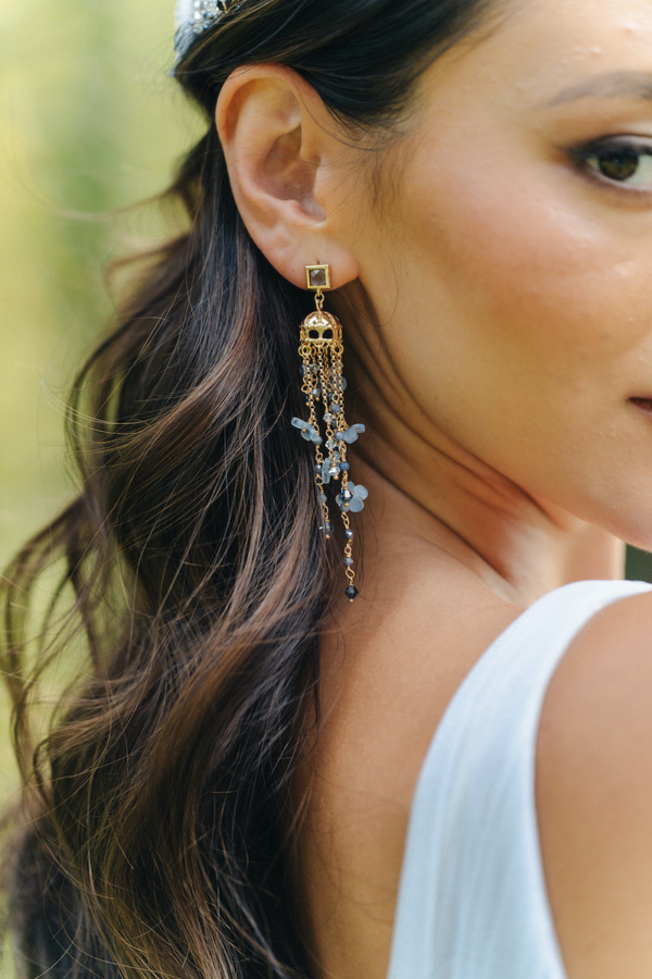 Sapphira Blue Bridal Earrings 12