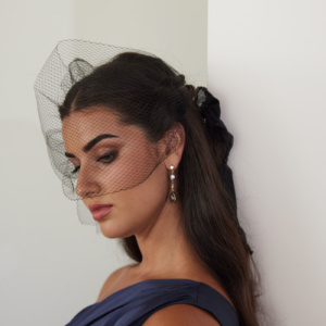 Shadow Black Birdcage Veil 1