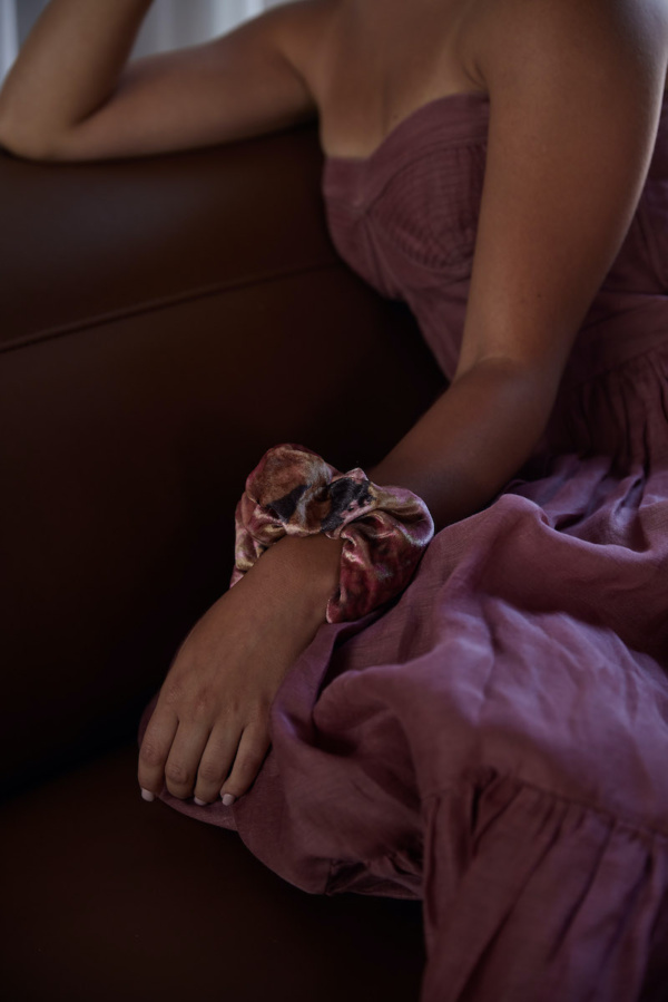 Sunset Silk Velvet Scrunchie 3