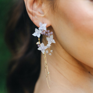 Viola Purple Wedding Earrings 2