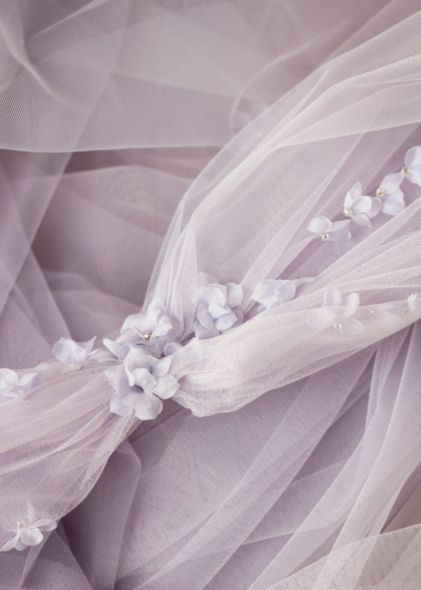 Violetta Lilac Tulle Shawl 11