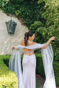 Violetta Lilac Tulle Shawl 3