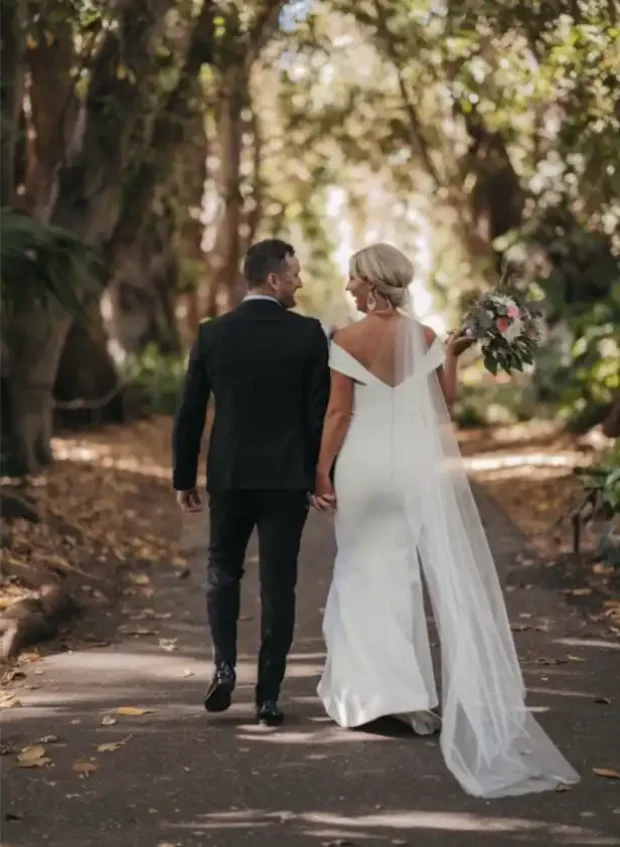 200 Bride Melissa Wears Our Audrey Veil 3 684x1024