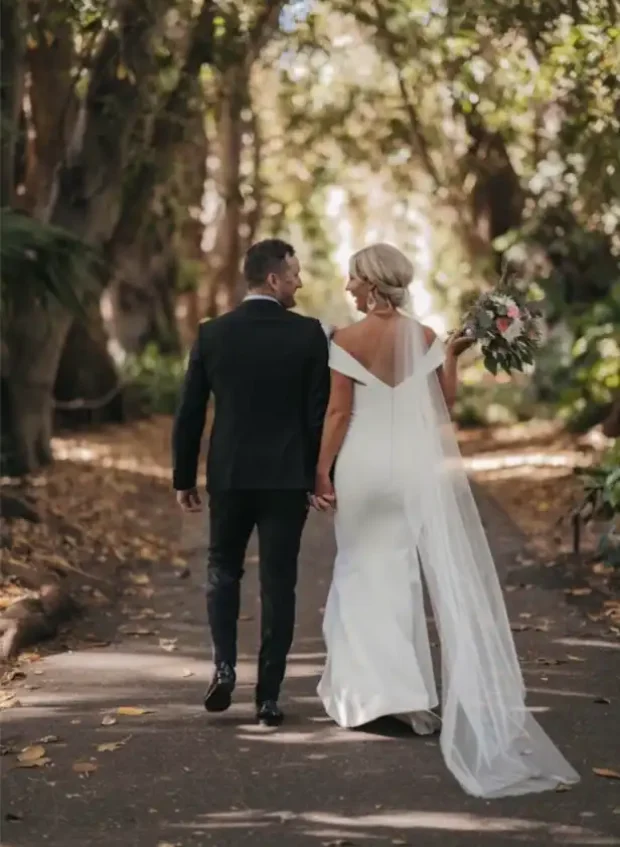 200 Bride Melissa Wears Our Audrey Veil 3 684x1024