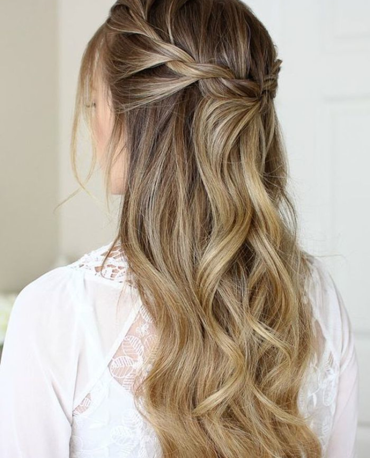 37 Beautiful Half Up Half Down Hairstyles Twisted Hair 6