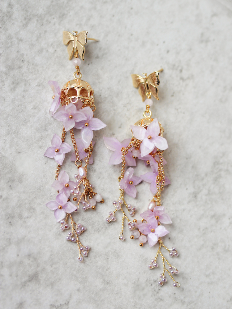 Angelica Purple Statement Earrings 1