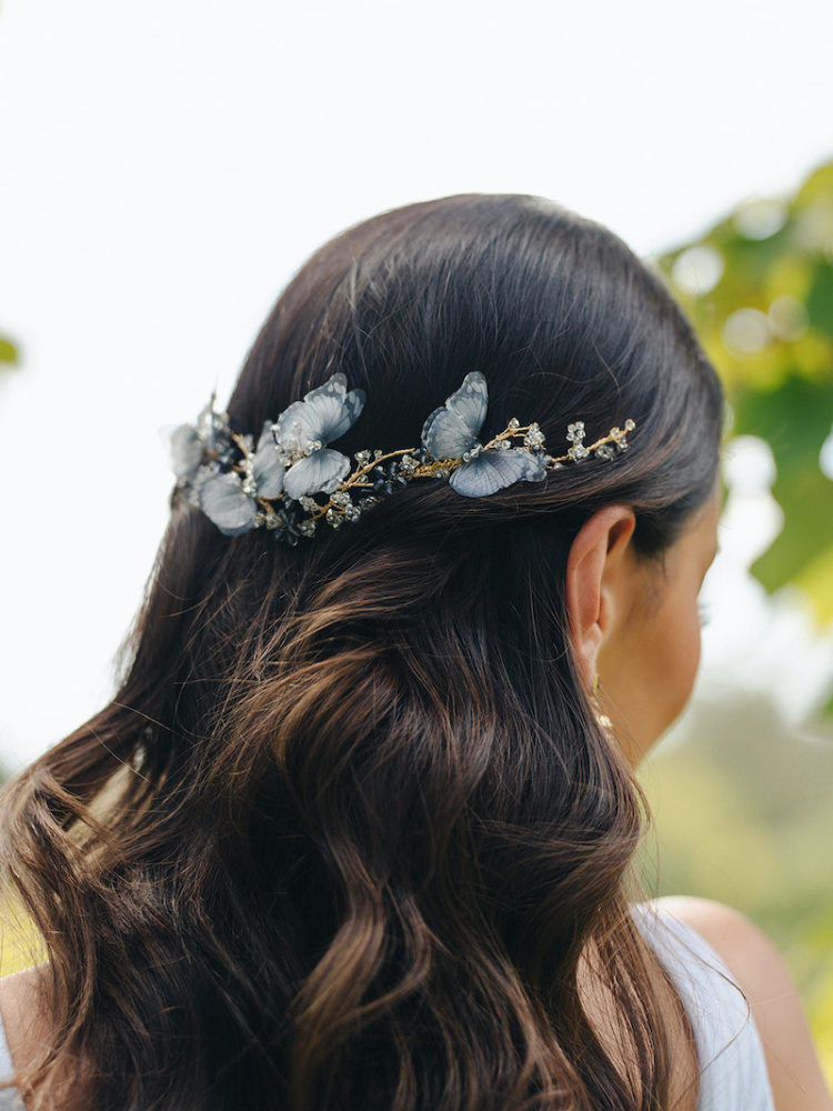 Arabella Blue Bridal Headpiece 6