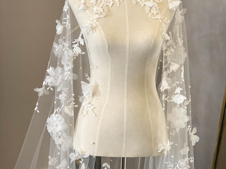 Fit For A Queen | A Floral Lace Wedding Cape For Alex 3