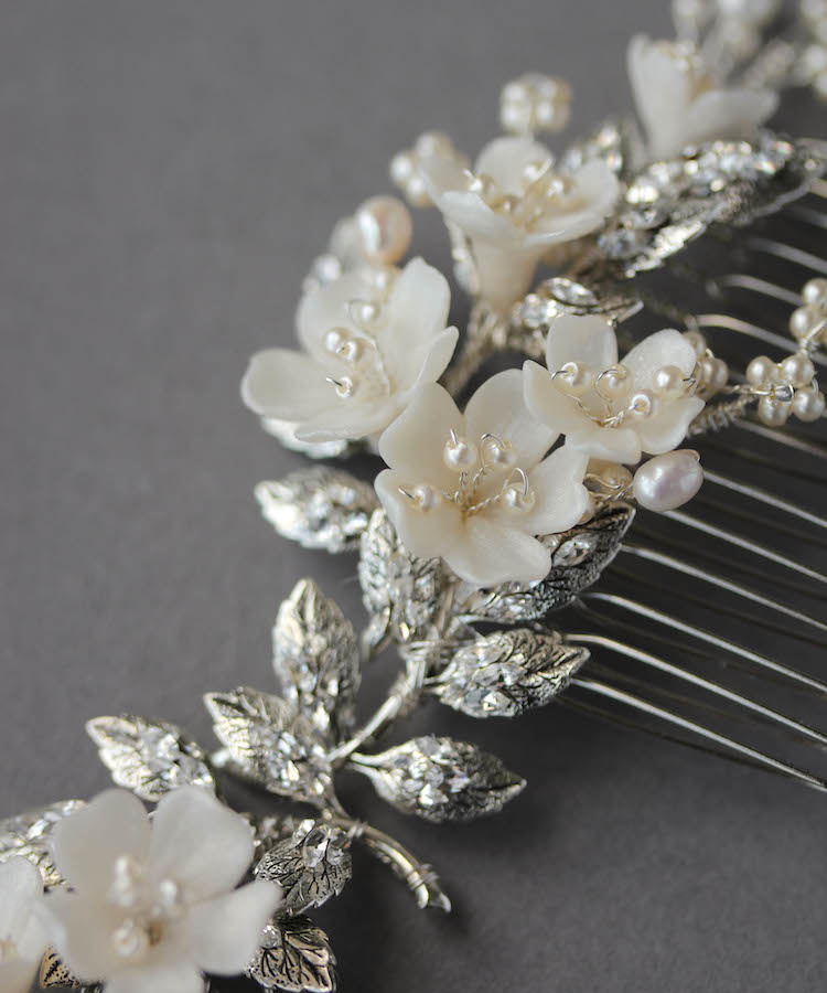 Bespoke For Amy Silver Bridal Hair Comb