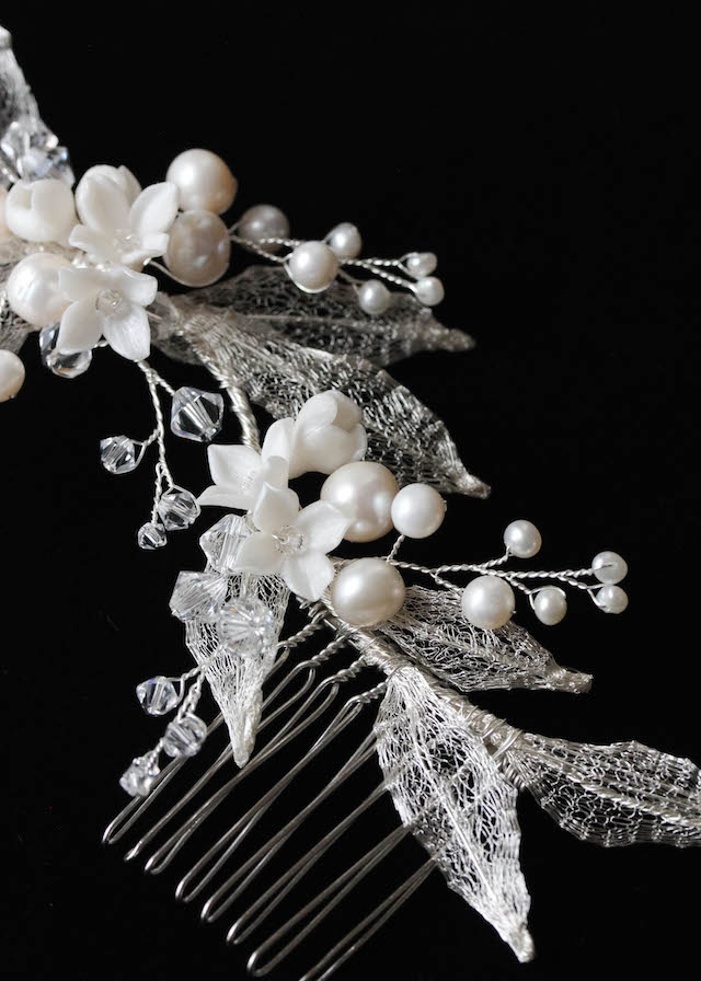 Bespoke For Claire Wild Willows Wedding Headpiece With Pearls 8.jpg