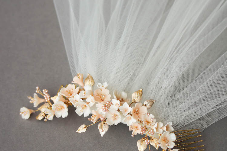 Bespoke For Tristan Cherry Blossom Floral Wedding Headpiece And Hair Pin Set 5