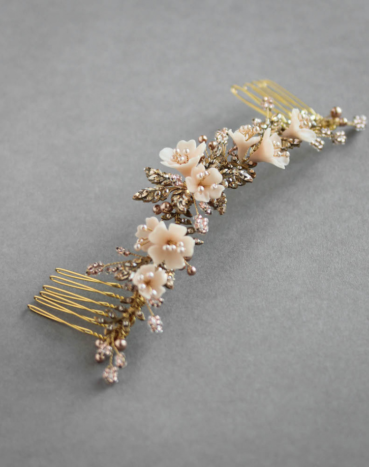 Bespoke For Britt Verse X Wild Flowers Bridal Hair Comb 10