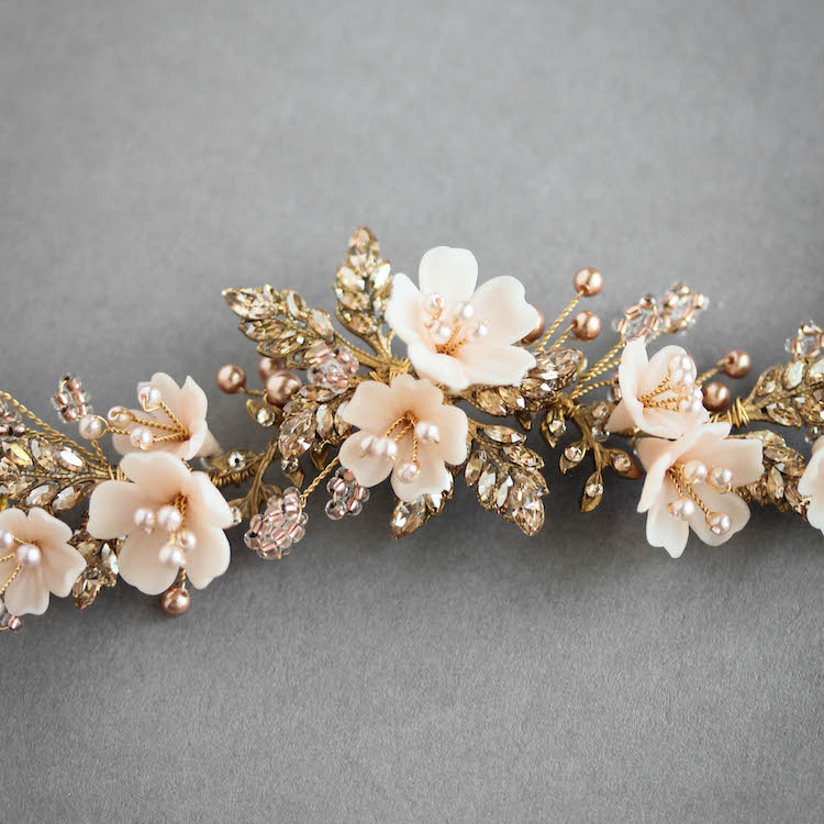 Bespoke For Britt Verse X Wild Flowers Bridal Hair Comb 3