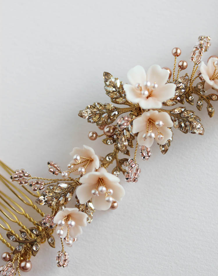 Bespoke For Britt Verse X Wild Flowers Bridal Hair Comb 7