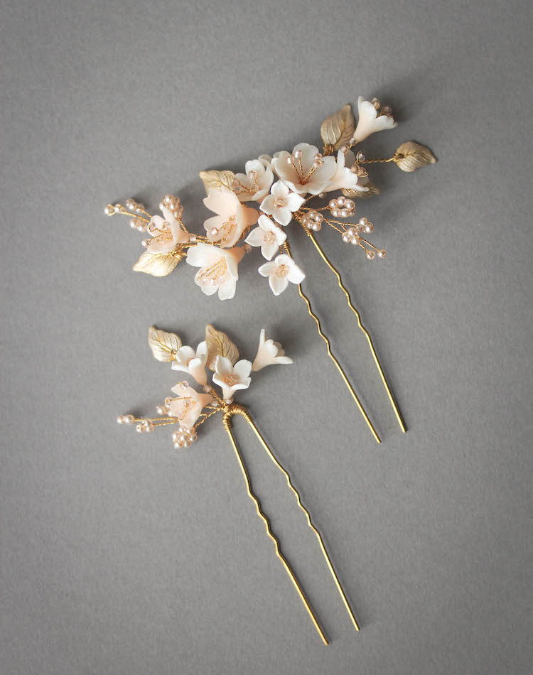 Bespoke For Cameron Cherry Blossom Hair Pins For Cameron 1