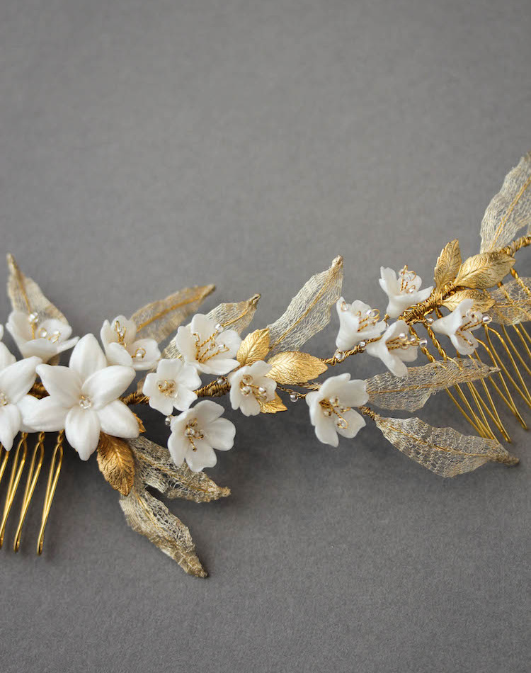 Bespoke For Cathy Gold Versailles Wedding Headpiece 3