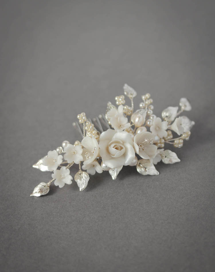 Bespoke For Mariam Wider Primrose Bridal Hair Comb 2