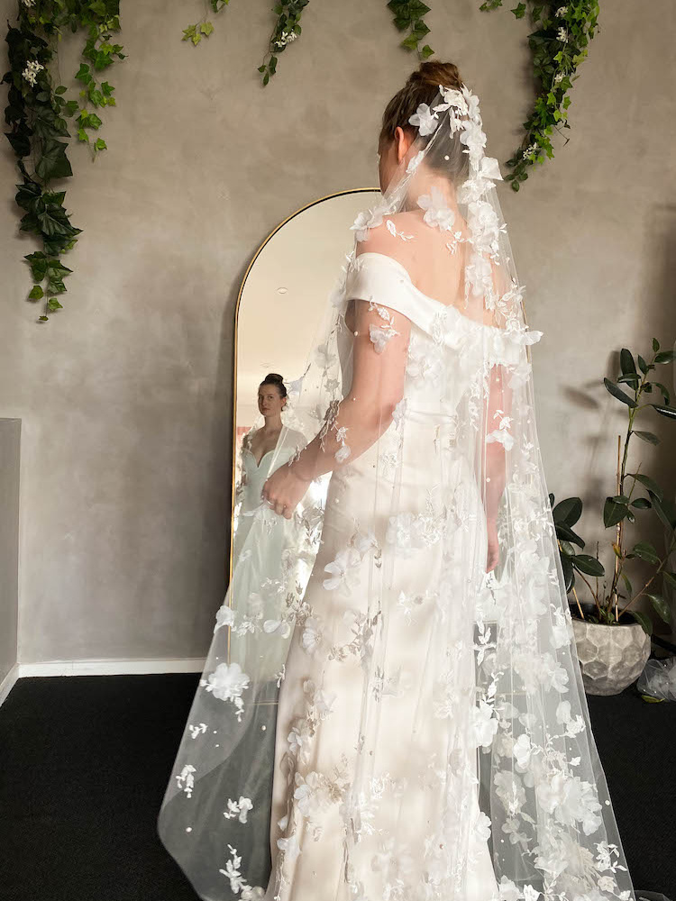 Bespoke For Monica 411cm Fully Embellished Wedding Veil 13