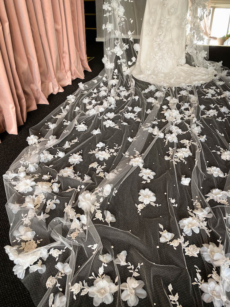 Bespoke For Monica 411cm Fully Embellished Wedding Veil 17