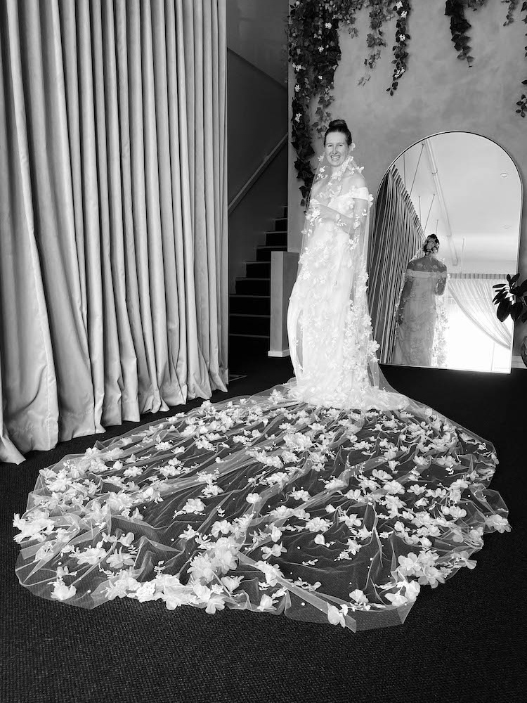 Bespoke For Monica 411cm Fully Embellished Wedding Veil 18