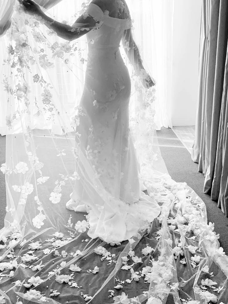 Bespoke For Monica 411cm Fully Embellished Wedding Veil 26