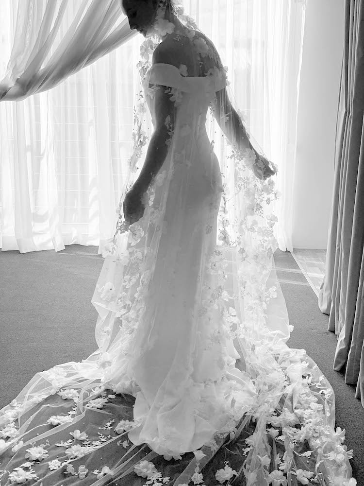 Bespoke For Monica 411cm Fully Embellished Wedding Veil 6