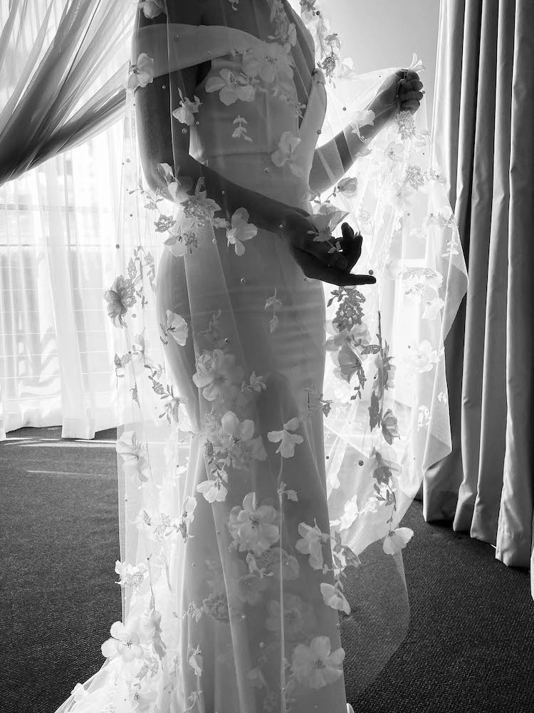 Bespoke For Monica 411cm Fully Embellished Wedding Veil 8