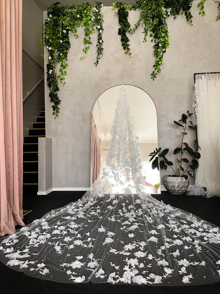 Bespoke For Monica 411cm Fully Embellished Wedding Veil 9