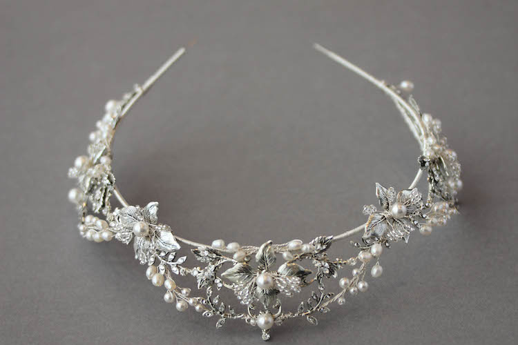 Bespoke For Ryonna Silver Wedding Crown With Pearls 2