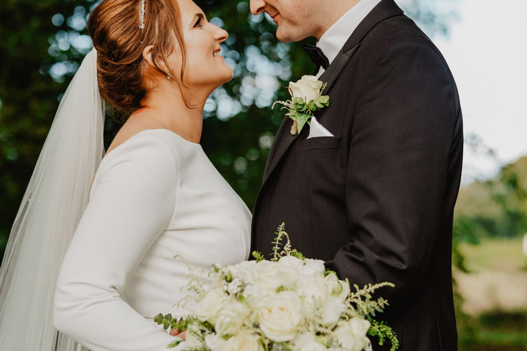 Bride Aimee Wearing Henri Crown 7