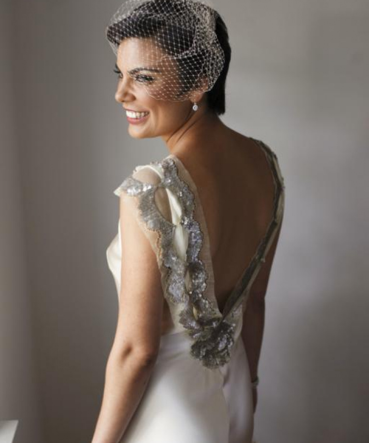 Bride Annie Wearing Abbey Birdcage Veil 1.jpg