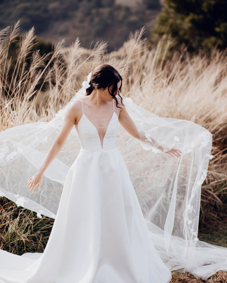 Bride Bronte Wearing Riviera Veil (2)