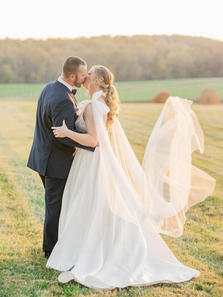 Bride Cameron Wears Laurence Bridal Wings 1