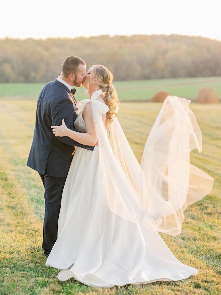 Bride Cameron Wears Laurence Bridal Wings 1