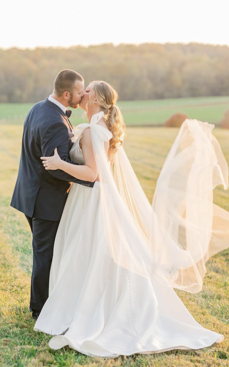 Bride Cameron Wears Laurence Bridal Wings 1