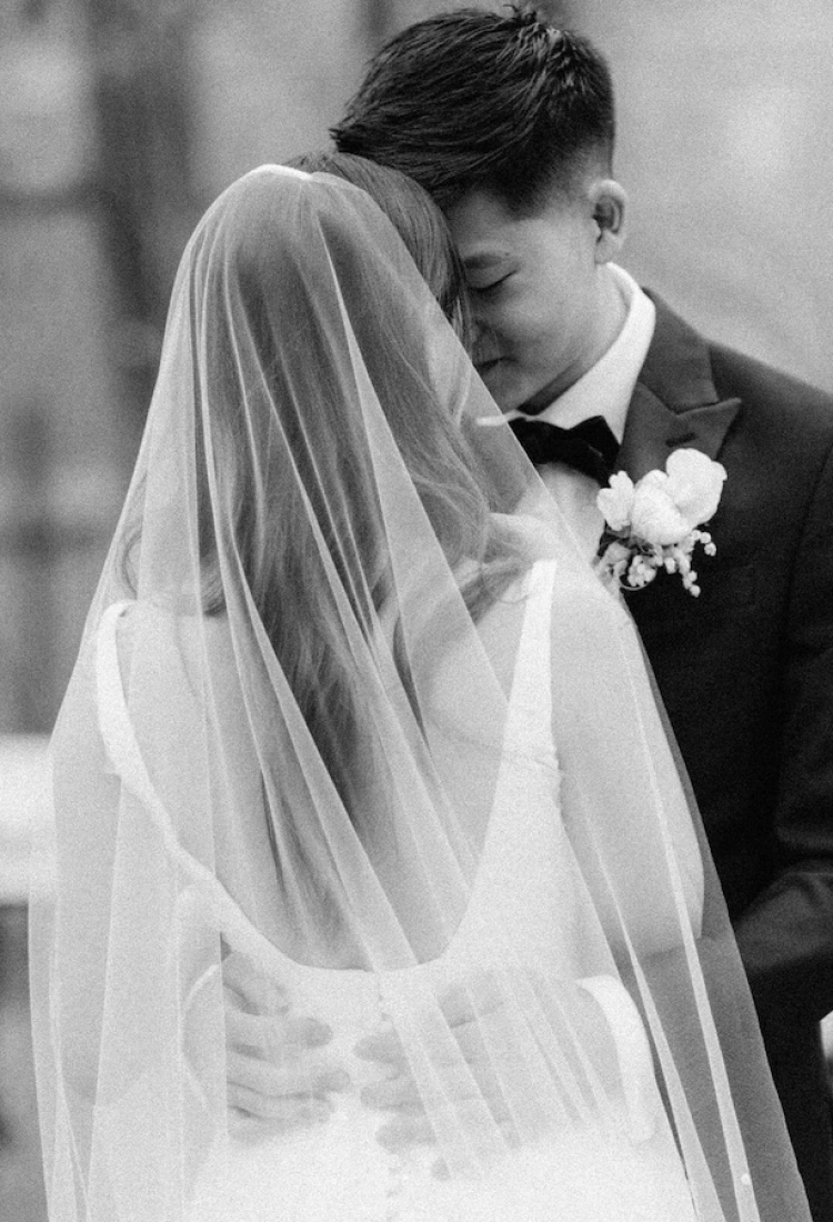 Bride Chloe Wears Night Garden Wedding Veil 3