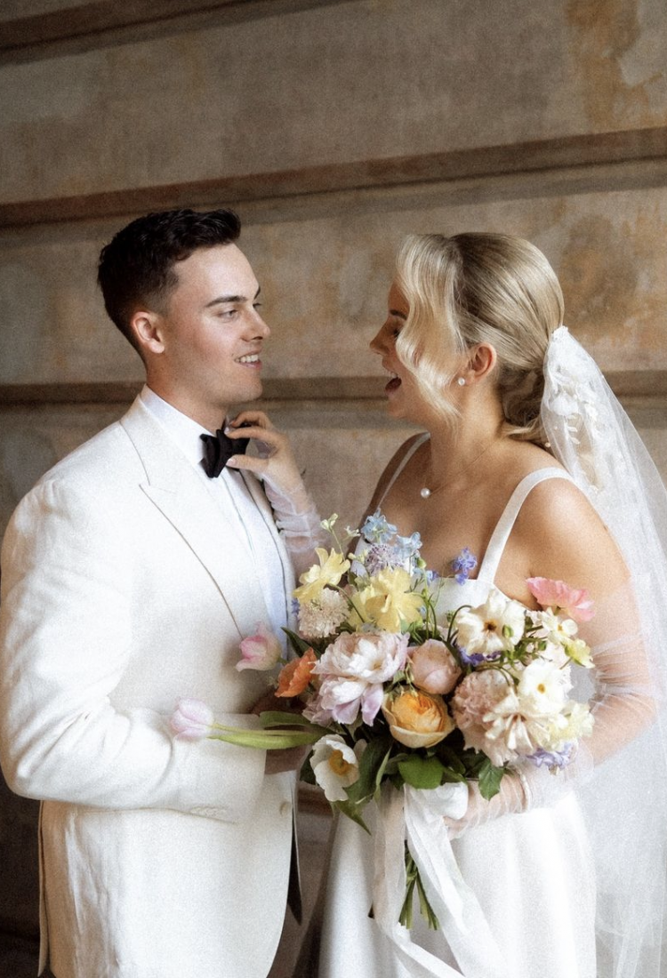 Bride Genevieve Wears Weeping Cherry Veil 2